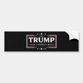 Trump 2024 Neem Amerika Terug Bumpersticker (Voorkant)