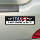 Trump 2024 Neem Amerika terug Bumpersticker (Op auto)