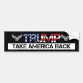 Trump 2024 Neem Amerika terug Bumpersticker (Voorkant)