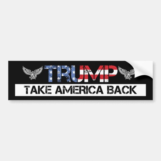 Trump 2024 Neem Amerika terug Bumpersticker (Voorkant)
