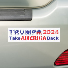 TRUMP 2024 Neem AMERIKA terug Bumpersticker