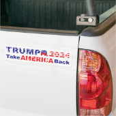 TRUMP 2024 Neem AMERIKA terug Bumpersticker (Op Truck)