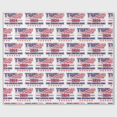Trump 2024 Neem Amerika Terug Cadeaupapier (Vlak)