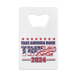 TRUMP-2024 Neem Amerika terug Creditkaart Flessenopener
