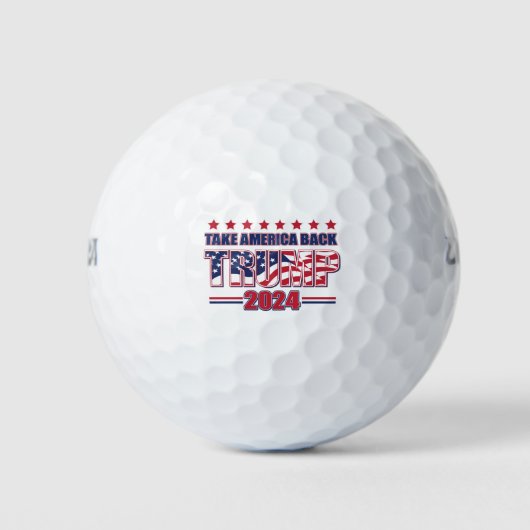 TRUMP-2024 Neem Amerika terug Golfballen (Voorkant)