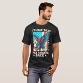 Trump 2024 Neem Amerika terug kale adelaar Amerika T-shirt (Voorkant volledig)