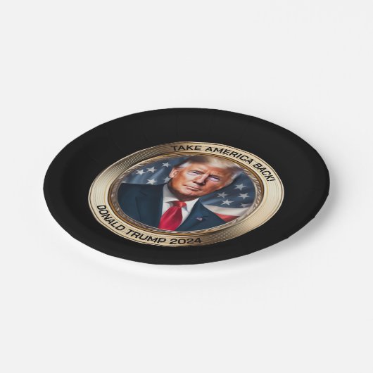 Trump 2024 Neem Amerika terug nieuwigheid Papieren Bordje (Gekanteld)