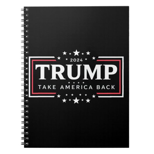 Trump 2024 Neem Amerika Terug Notitieboek (Voorkant)