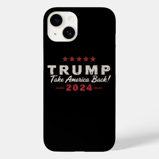 Trump 2024 Neem Amerika Terug President 47 VS Case-Mate iPhone Case (Achterkant)