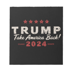 Trump 2024 Neem Amerika Terug President 47 VS Notitieblok