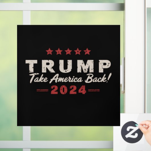 Trump 2024 Neem Amerika Terug President 47 VS Raamsticker (Huis)