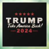 Trump 2024 Neem Amerika Terug President 47 VS Raamsticker (Vel 3)
