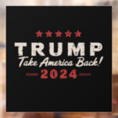 Trump 2024 Neem Amerika Terug President 47 VS Raamsticker (Vel 2)