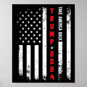 Trump 2024 Neem Amerika Terug Republikeinse Politi Poster
