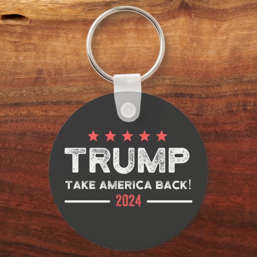 Trump 2024 Neem Amerika Terug Sleutelhanger (Voorkant)