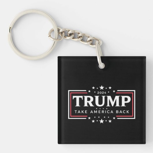 Trump 2024 Neem Amerika Terug Sleutelhanger (Voorkant)