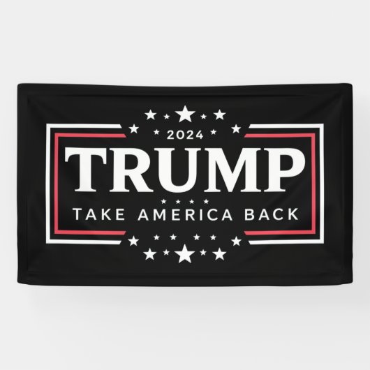 Trump 2024 Neem Amerika Terug Spandoek (Horizontaal)