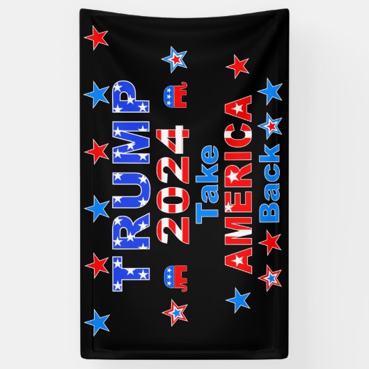 TRUMP 2024 Neem AMERIKA terug Spandoek (Verticaal)
