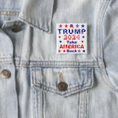 TRUMP 2024 Neem AMERIKA terug Vierkante Button 5,1 Cm (In situ)