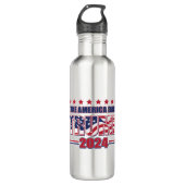 TRUMP-2024 Neem Amerika terug Waterfles (Voorkant)