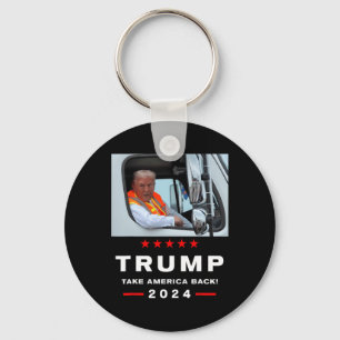 Trump 2024 neemt America Byck Trump mee in garage Sleutelhanger