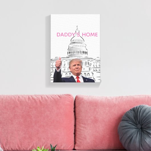 Trump 2024 neemt Amerika terug naar huis Canvas Afdruk (Insitu (Woonkamer))