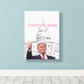 Trump 2024 neemt Amerika terug naar huis Canvas Afdruk (Insitu (Houten vloer))