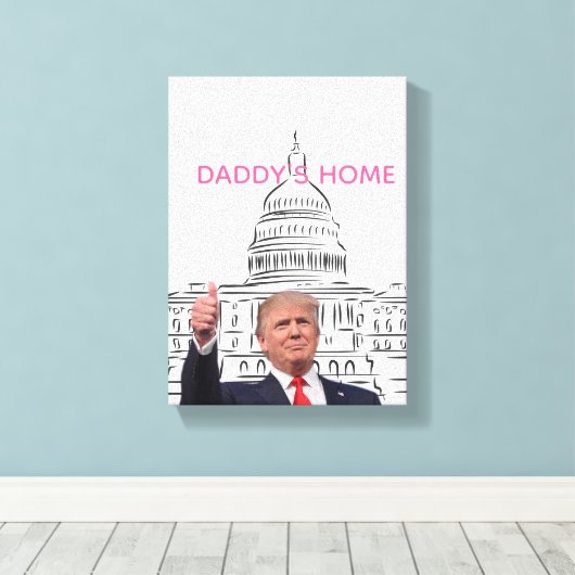 Trump 2024 neemt Amerika terug naar huis Canvas Afdruk (Insitu (Houten vloer))