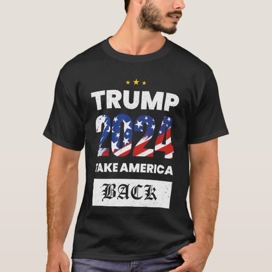 trump 2024 neemt amerika terug t-shirt (Voorkant)