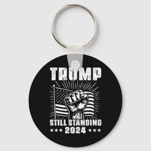 Trump 2024 Nog Staande Amerikaanse Vlag Donald Tru Sleutelhanger
