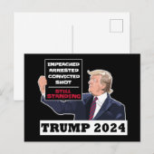 Trump 2024 Nog steeds Staande President Verkiezing Briefkaart (Voorkant / Achterkant)