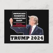 Trump 2024 Nog steeds Staande President Verkiezing Briefkaart (Voorkant)