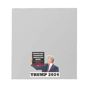 Trump 2024 Nog steeds Staande President Verkiezing Notitieblok