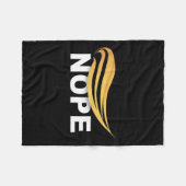 Trump 2024 Nope Niet opnieuw Grappig Trump 1 Fleece Deken (Voorkant (Horizontaal))