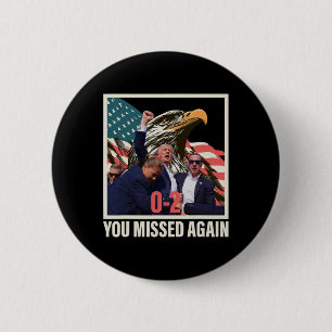 Trump 2024 opnieuw gemist met 0-2 ronde button 5,7 cm
