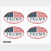 Trump 2024 ovale sticker (Vel)