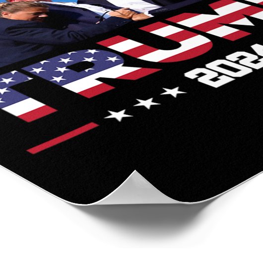Trump 2024 overleefde schot op verkiezingsbijeenko poster (Hoek)