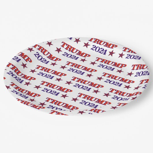 TRUMP 2024 PAPER BORDEN PAPIEREN BORDJE (Gekanteld)