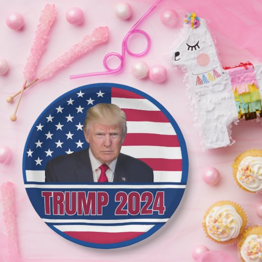 Trump 2024 papieren bordje (Feest)