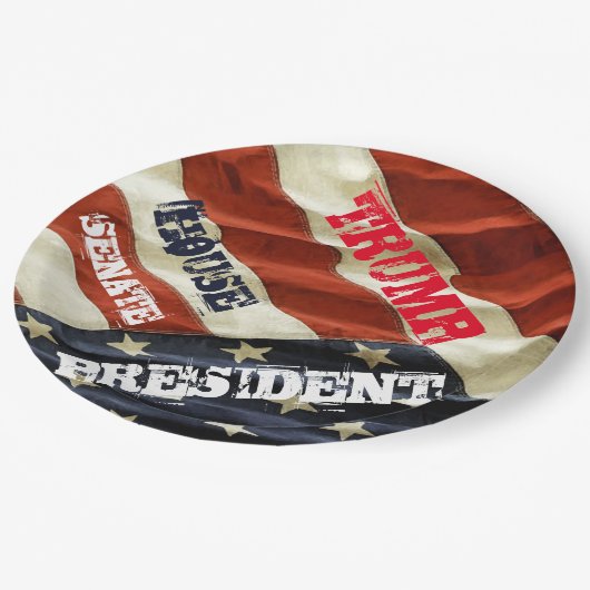 TRUMP 2024 PAPIEREN BORDJE (Gekanteld)