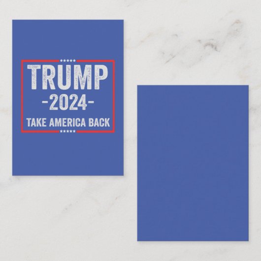 Trump 2024 Patriottisch Republikeins Verkiezings P Visitekaartje (Voorkant / Achterkant)