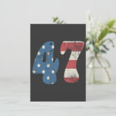 Trump 2024  Patriottische Amerikaanse Vlag 47 (Staand voorkant)