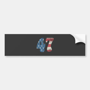 Trump 2024  Patriottische Amerikaanse Vlag 47 Bumpersticker