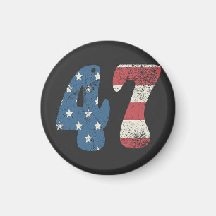 Trump 2024  Patriottische Amerikaanse Vlag 47 Magneet
