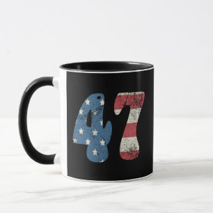 Trump 2024  Patriottische Amerikaanse Vlag 47 Mok