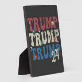 Trump 2024 Patriottische Amerikaanse vlag 4 juli Fotoplaat (Zijkant)