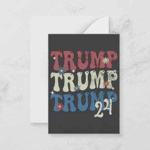 Trump 2024 Patriottische Amerikaanse vlag 4 juli Notitiekaartje