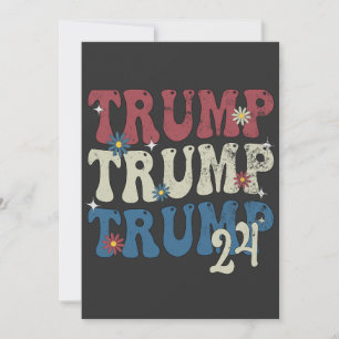 Trump 2024 Patriottische Amerikaanse vlag 4 juli Save The Date