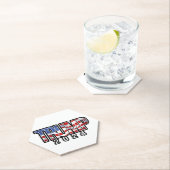 Trump 2024 Patriottische blokletters Kartonnen Onderzetters (Insitu)