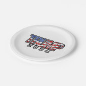 Trump 2024 Patriottische blokletters Papieren Bordje (Gekanteld)